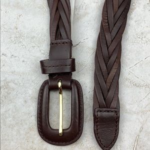 Talbots Accessories - TALBOTS-DARK-BROWN V PATTERN LEATHER BELT-XS Talbots Accessories - TALBOTS-DARK-BROWN V PATTERN LEATHER BELT-XS